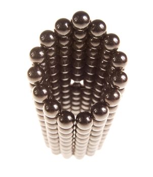 Abstract figure of the small metal balls