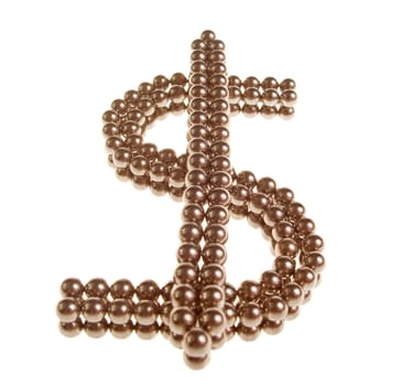Simbol of dollar of the shiny balls