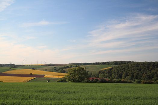 rural landscape near bad arolsen, hesse, germany