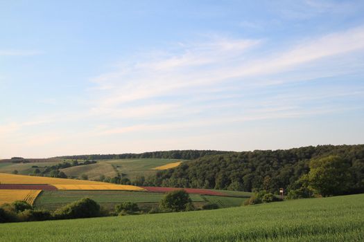 rural landscape near bad arolsen, hesse, germany