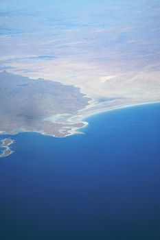 Aerial view of the Iranian coast line