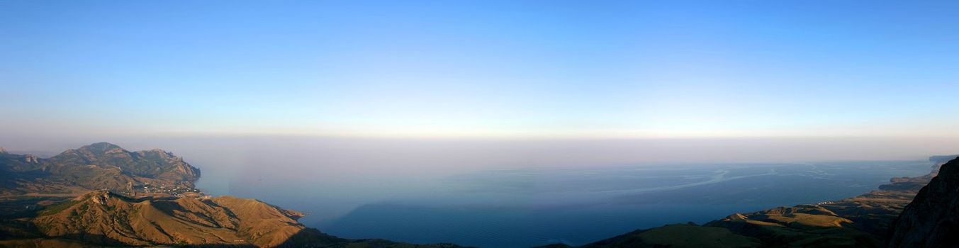 Panorama landscape of the Southern coast of Crimea