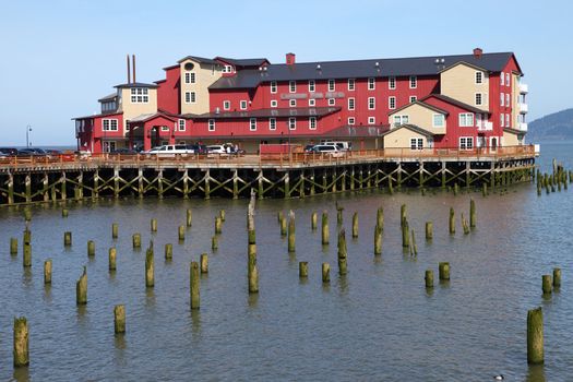 Old cannery hotel primary accommodation Astoria Oregon.