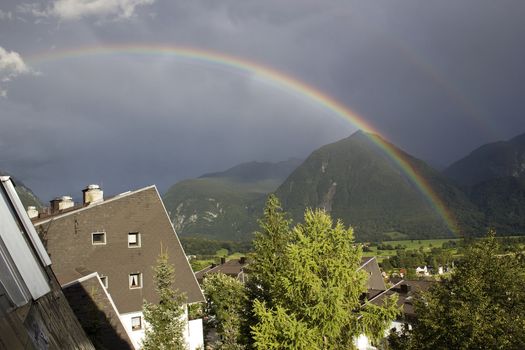 Double rainbow in Julian Alps, Slovenia
