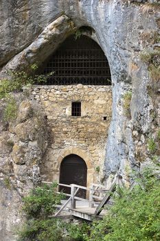 Cave under the castle Predjama in Slovenia