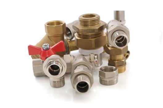 Various metal parts for plumbing and sanitary ware