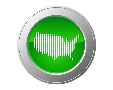 Map of USA button