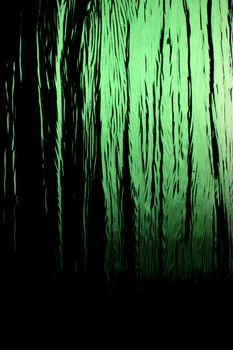 Abstract green and black background with vertical lines