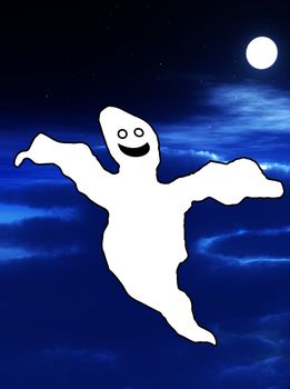 Not so scary ghost for the Halloween period.