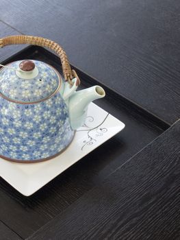 close up of oriental teapot