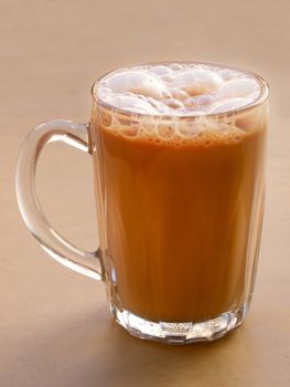 close up of a cup of asian pulled milk tea