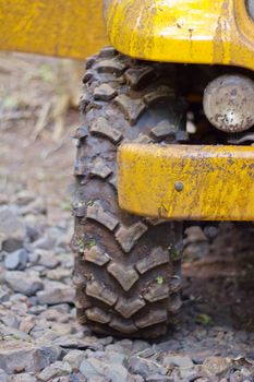 Off road car dirt with mud and water