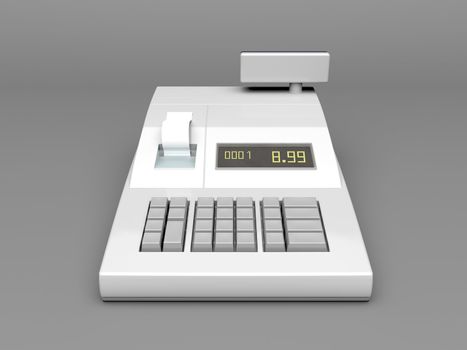 3d illustration of cash register