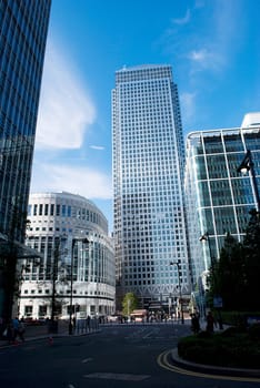 Canary Wharf famous skyscrapers of London's financial district