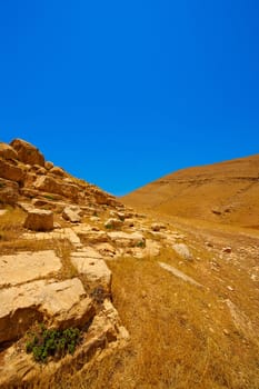 Harsh Mountainous Terrain in the West Bank, Israel