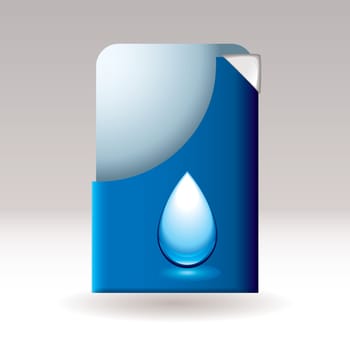 Modern flyer or paper card with water icon and eco theme