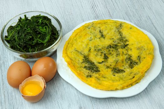 omelette with spinach and cheese