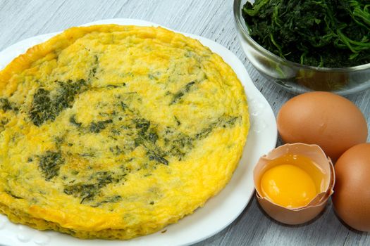 omelette with spinach and cheese