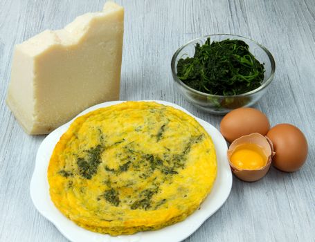 omelette with spinach and cheese