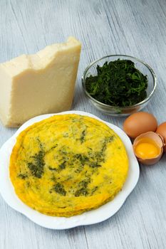 omelette with spinach and cheese