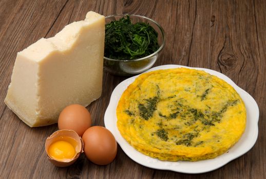 omelette with spinach and cheese