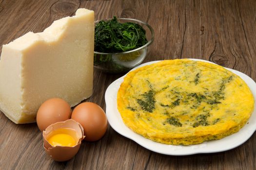 omelette with spinach and cheese