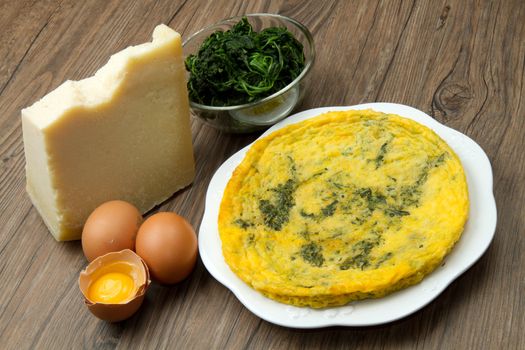 omelette with spinach and cheese