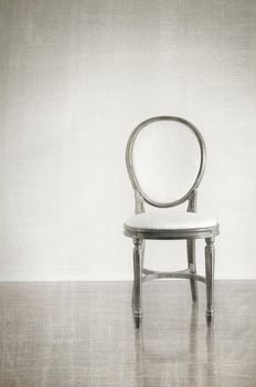 Antique chair with vintage grunge background