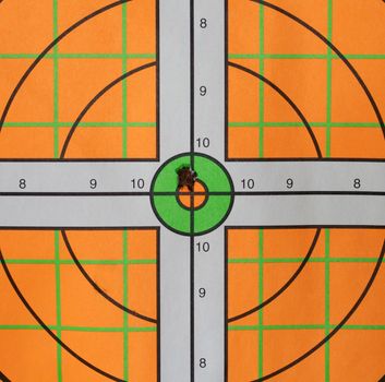 A bullet hits the mark on this high contrast target