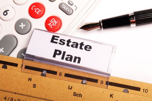 real estate plan on business folder showing buy a house concept