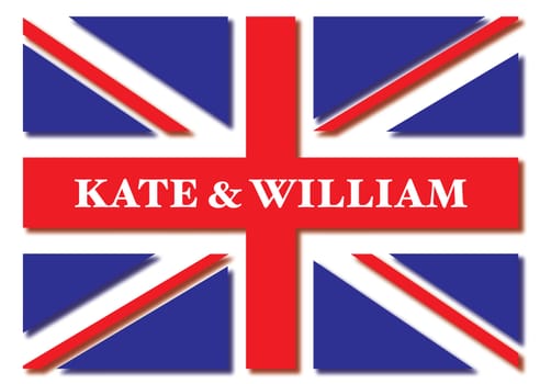 Union jack flag for the royal wedding of kate and william