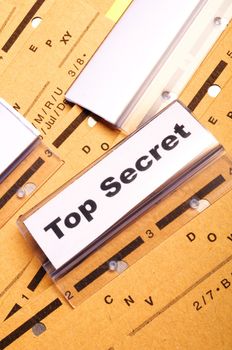 top secret folder or file in a business office