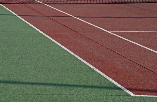 tennis court, close-up on fast surface