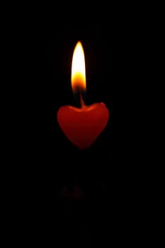 heart shaped candle