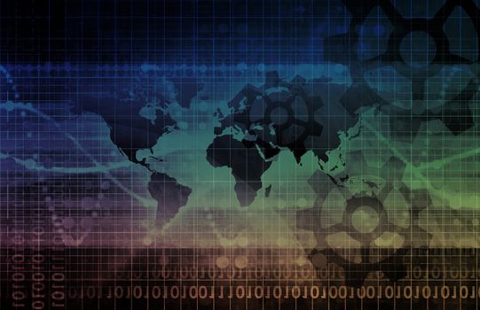 Industrial Background on a Global Map Scale