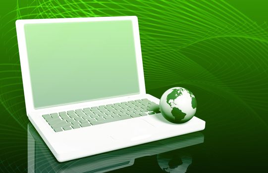 Surfing the Internet on a Laptop with Globe