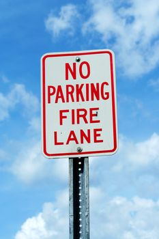 a No parking fire lane sign