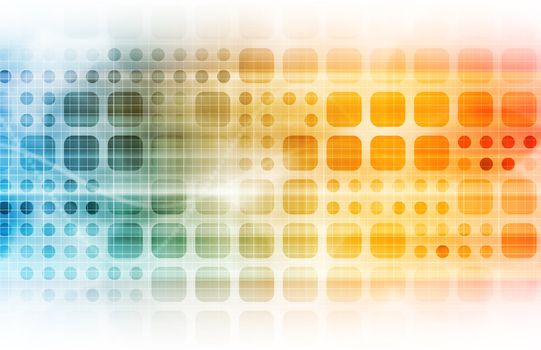 Business Technology with a Corporate Abstract Art