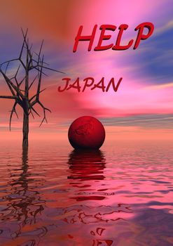 tree and help Japan