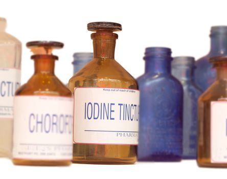 close up of some medicine bottles