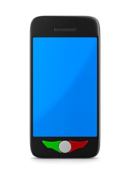 phone on white background. Isolated 3D image