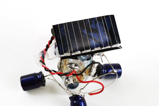 stock pictures of a robot powered by solar energy