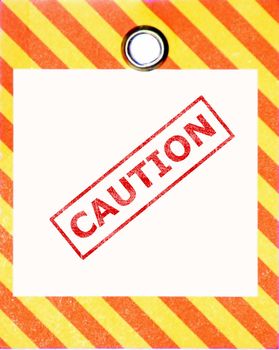 this is a image of caution tag.