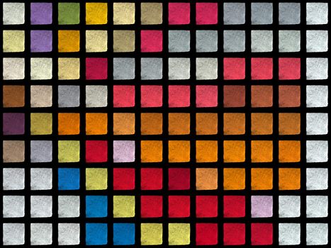 Cubist squares abstract minimal illustration. Brush paint background pattern.
