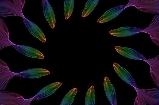 3d fractal illustration. Computer generated abstract pattern.