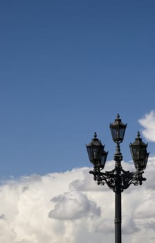 Lantern and white clouds