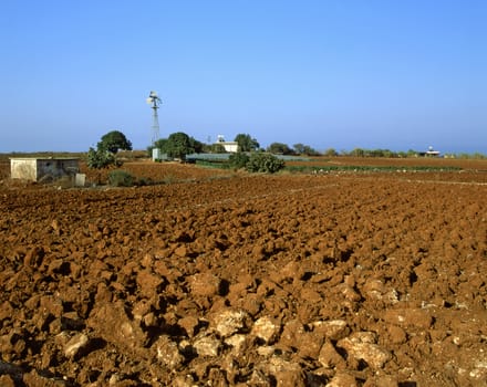 Irrigation and agriculture in southern Cyprus near Paralimni