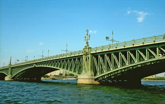 Troitsky Bridge over Neva river in Saint Petersburg