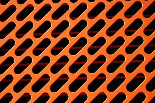 Metal radiator grill detail. Industrial pattern background.