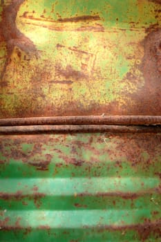 Rusty metal barrels texture detail. Scratched paint and rust background.